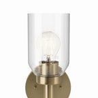 KICHLER 55183CPZ Madden 14.75 Inch 1 Light Wall Sconce With Clear Glass In Champagne Bronze