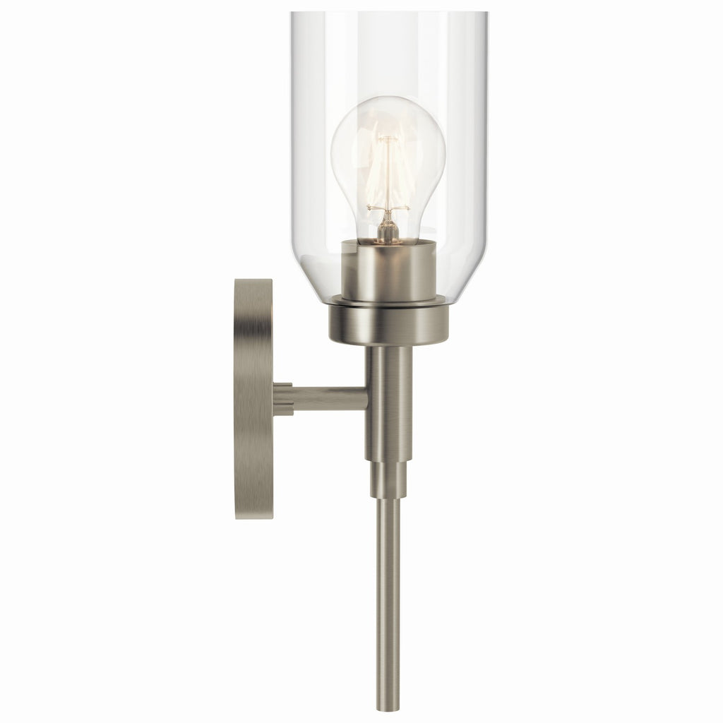 KICHLER 55183NI Madden 14.75 Inch 1 Light Wall Sconce With Clear Glass In Brushed Nickel
