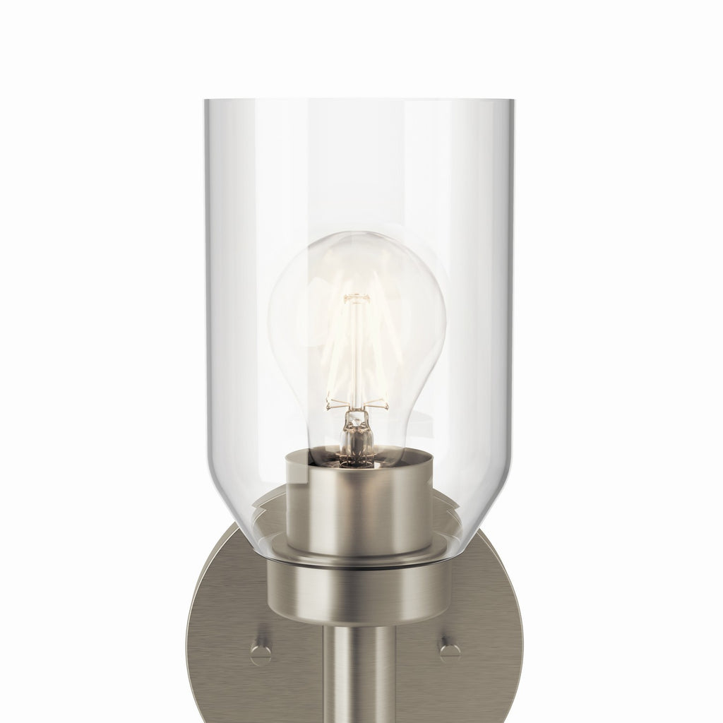 KICHLER 55183NI Madden 14.75 Inch 1 Light Wall Sconce With Clear Glass In Brushed Nickel
