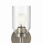 KICHLER 55183NI Madden 14.75 Inch 1 Light Wall Sconce With Clear Glass In Brushed Nickel