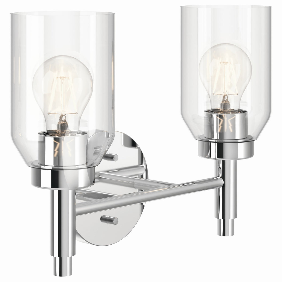 KICHLER 55184CH Madden 14.25 Inch 2 Light Vanity With Clear Glass In Chrome