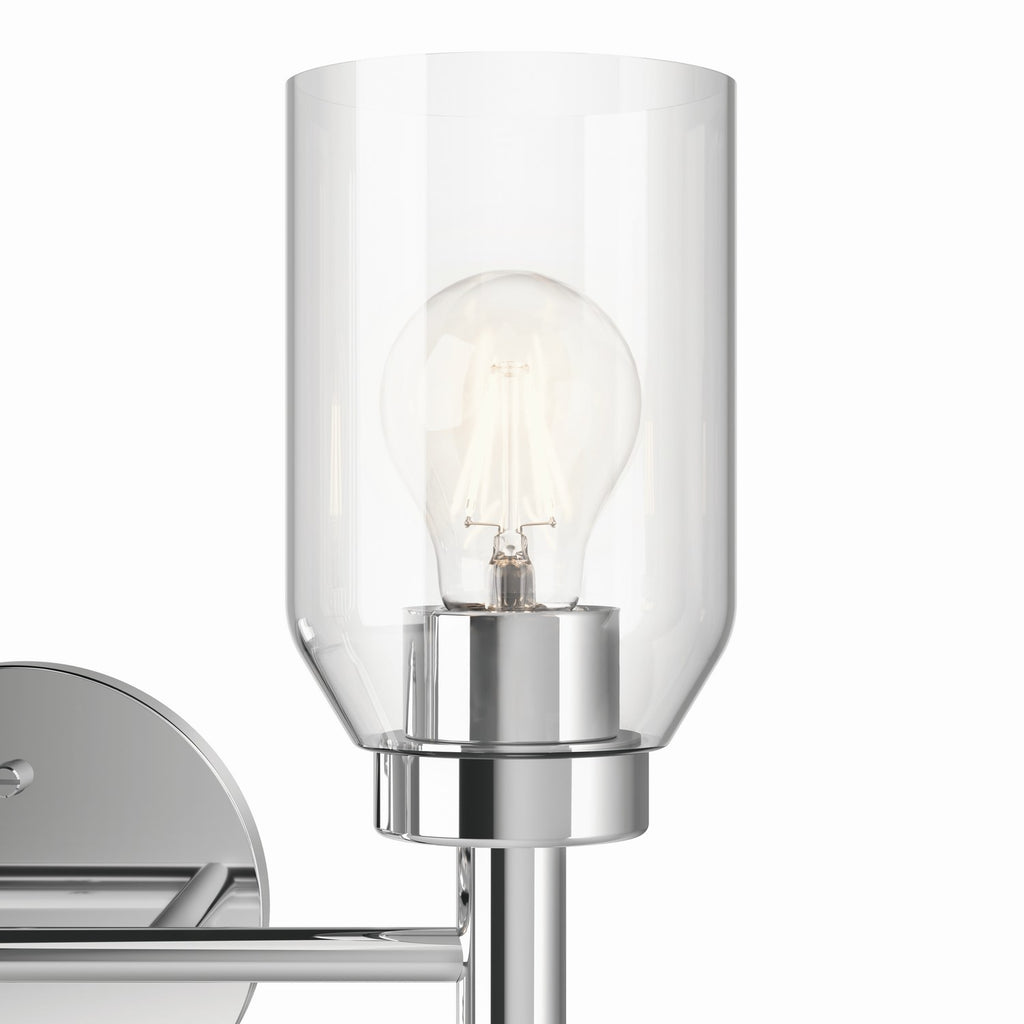 KICHLER 55184CH Madden 14.25 Inch 2 Light Vanity With Clear Glass In Chrome