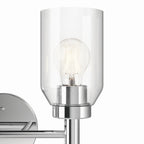 KICHLER 55184CH Madden 14.25 Inch 2 Light Vanity With Clear Glass In Chrome