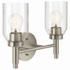 KICHLER 55184NI Madden 14.25 Inch 2 Light Vanity With Clear Glass In Brushed Nickel