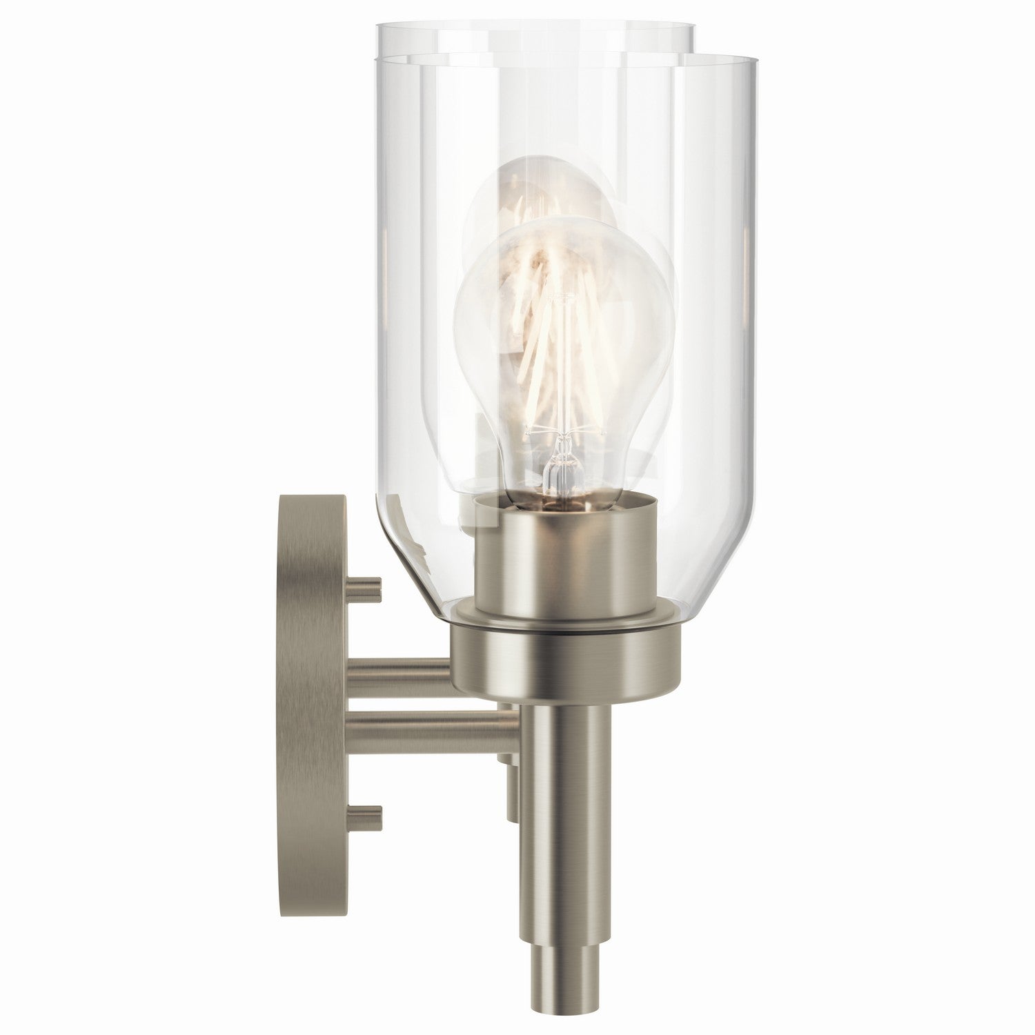 KICHLER 55184NI Madden 14.25 Inch 2 Light Vanity With Clear Glass In Brushed Nickel