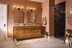 KICHLER 55185BK Madden 24 Inch 3 Light Vanity With Clear Glass In Black