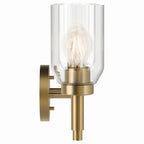 KICHLER 55185CPZ Madden 24 Inch 3 Light Vanity With Clear Glass In Champagne Bronze