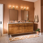 KICHLER 55185CPZ Madden 24 Inch 3 Light Vanity With Clear Glass In Champagne Bronze