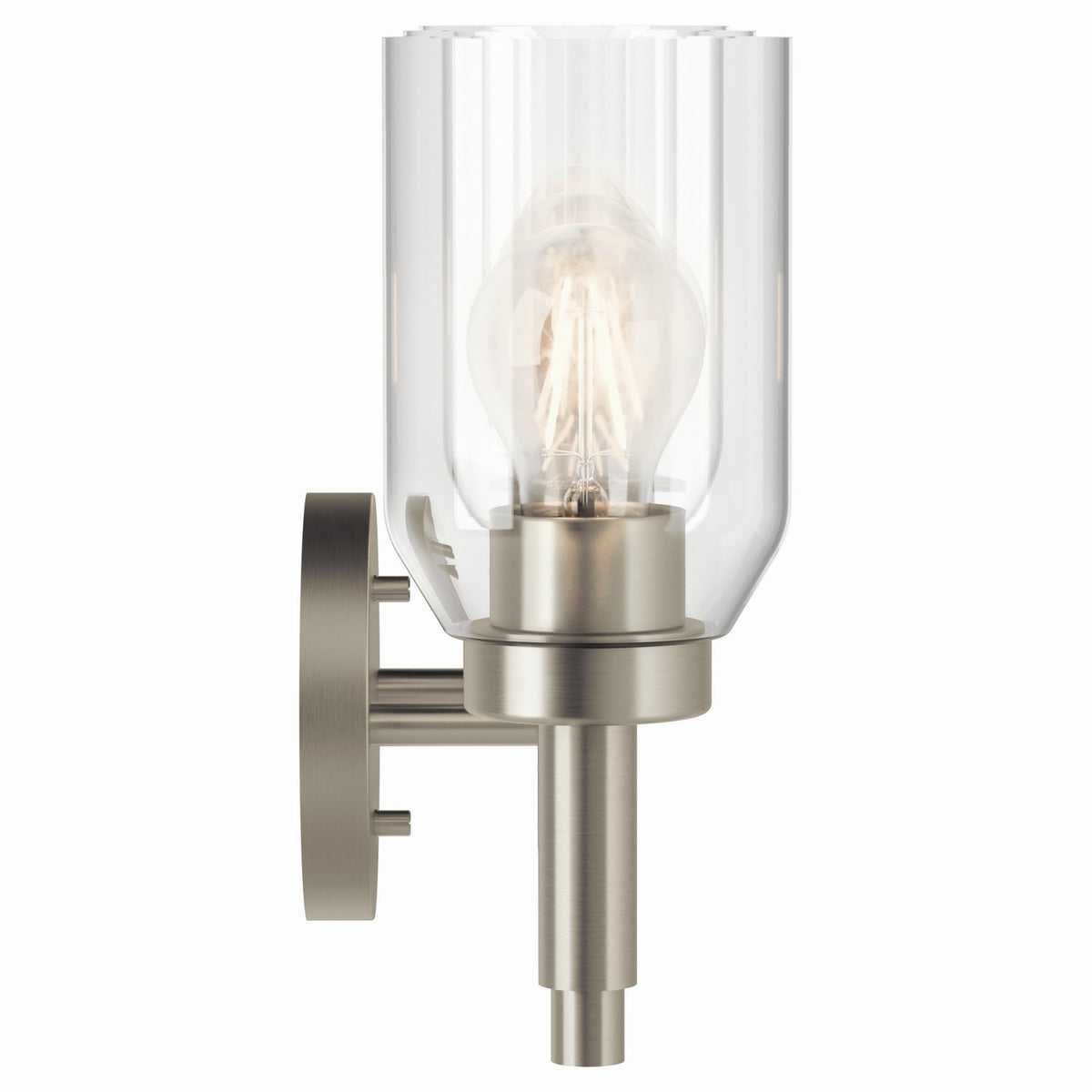 KICHLER 55185NI Madden 24 Inch 3 Light Vanity With Clear Glass In Brushed Nickel