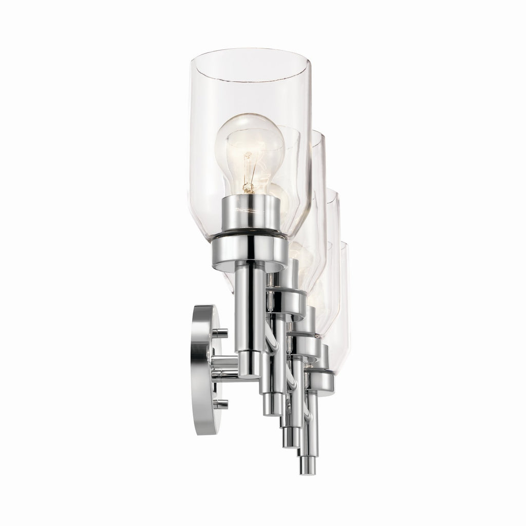 KICHLER 55186CH Madden 34 Inch 4 Light Vanity With Clear Glass In Chrome