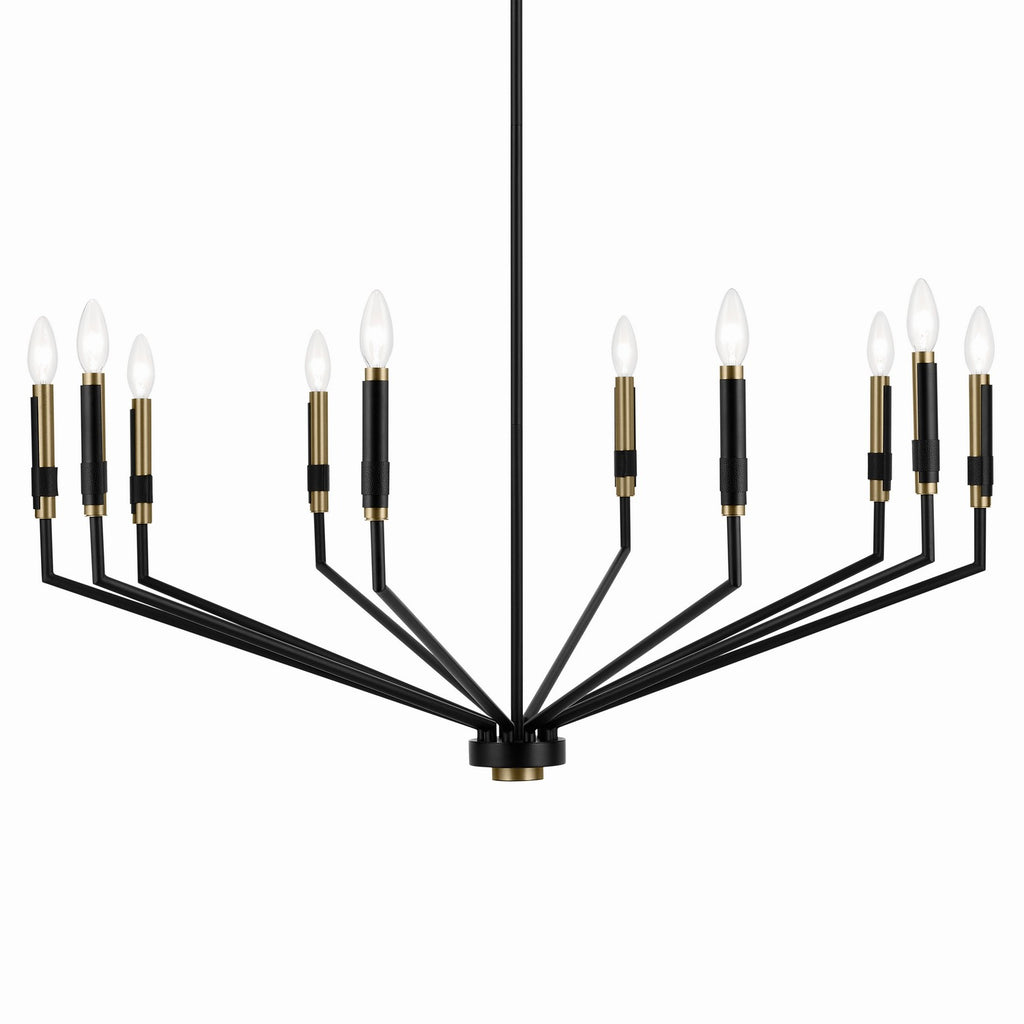 KICHLER 52348BK Armand 38.25" 10-Light Chandelier In Black