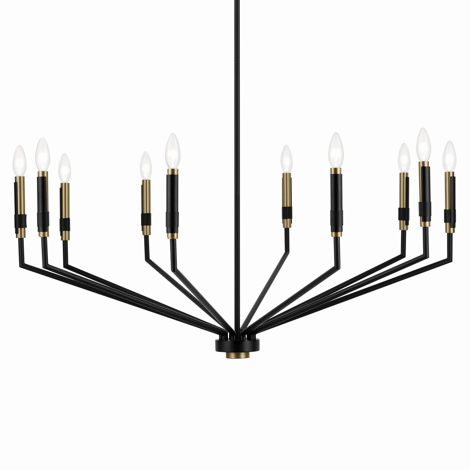 KICHLER 52348BK Armand 38.25" 10-Light Chandelier In Black