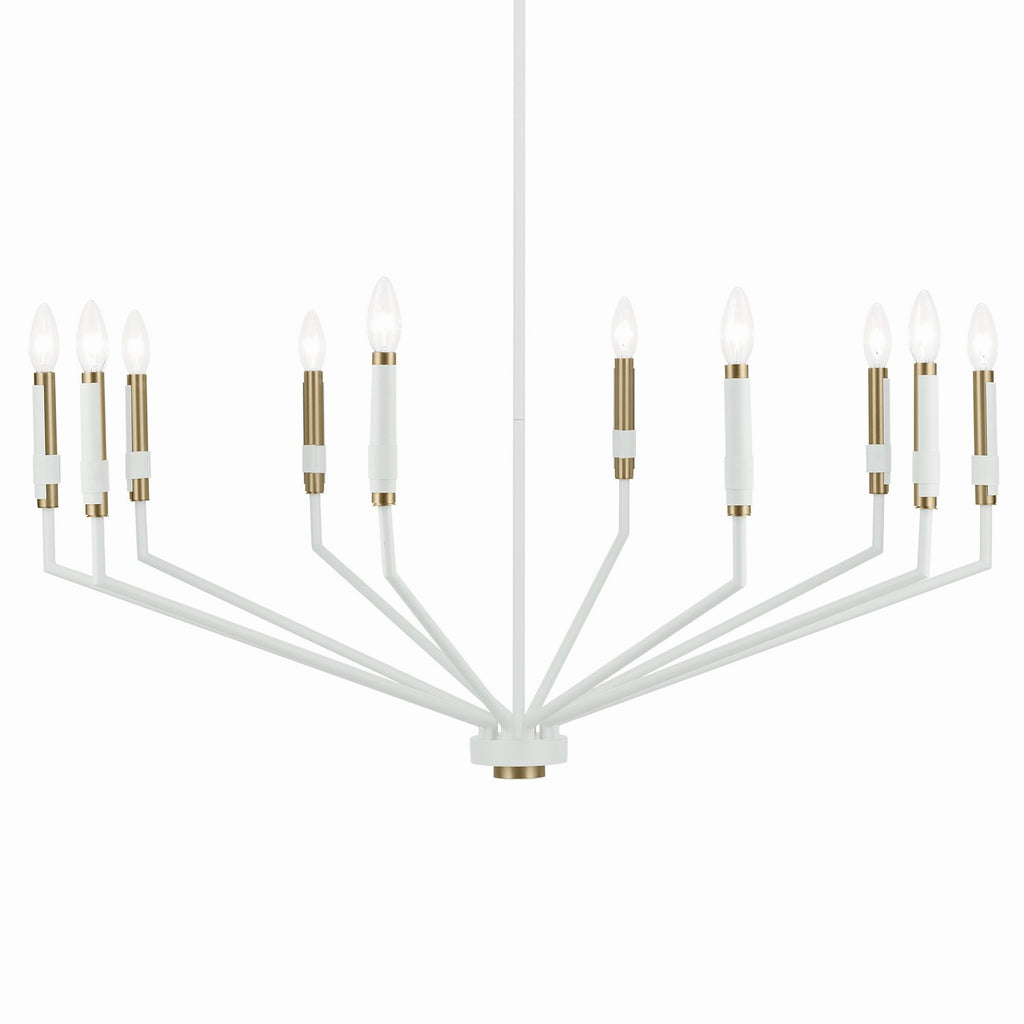 KICHLER 52348WH Armand 38.25" 10-Light Chandelier In White