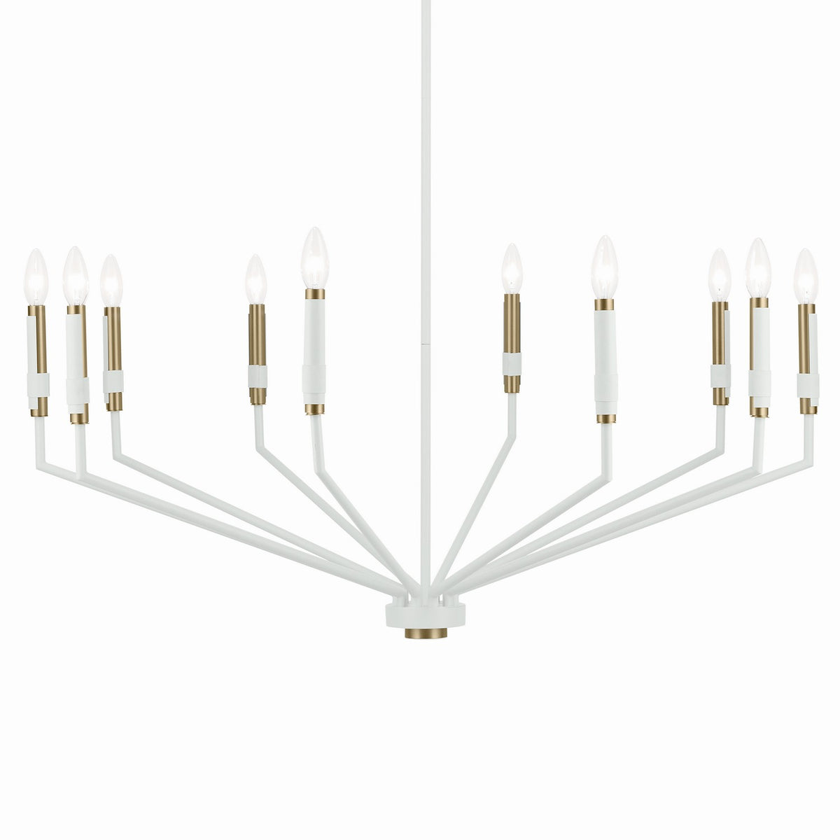 KICHLER 52348WH Armand 38.25" 10-Light Chandelier In White