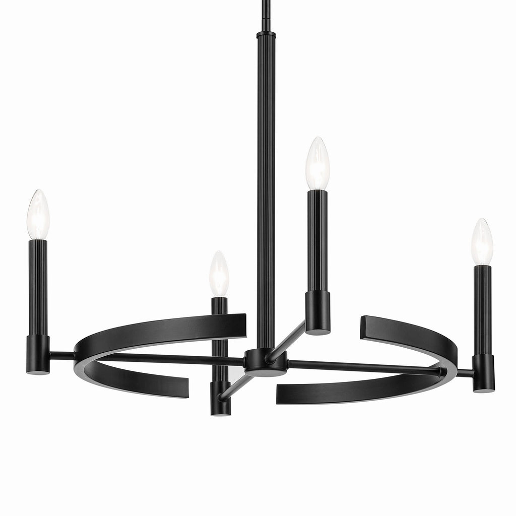 KICHLER 52426BK Tolani 20.25" 4-Light Chandelier In Black