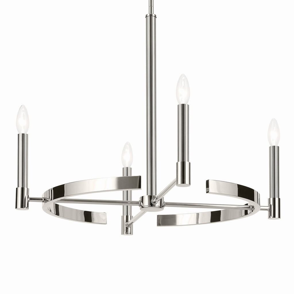 KICHLER 52426PN Tolani 20.25" 4-Light Chandelier In Polished Nickel
