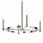 KICHLER 52426PN Tolani 20.25" 4-Light Chandelier In Polished Nickel