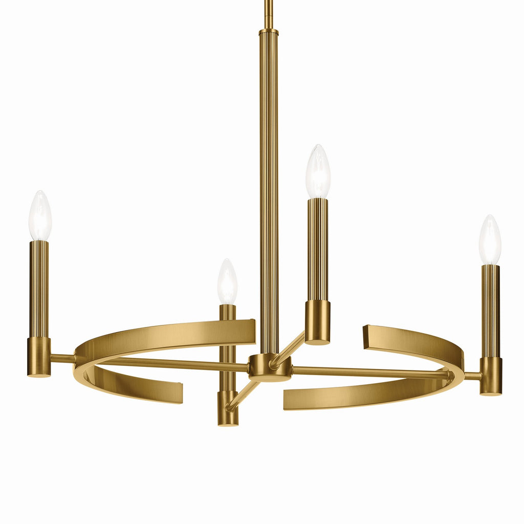 KICHLER 52426BNB Tolani 20.25" 4-Light Chandelier In Brushed Natural Brass