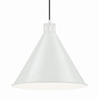 KICHLER 52177WH Zailey 14.25" 1-Light Cone Pendant In White