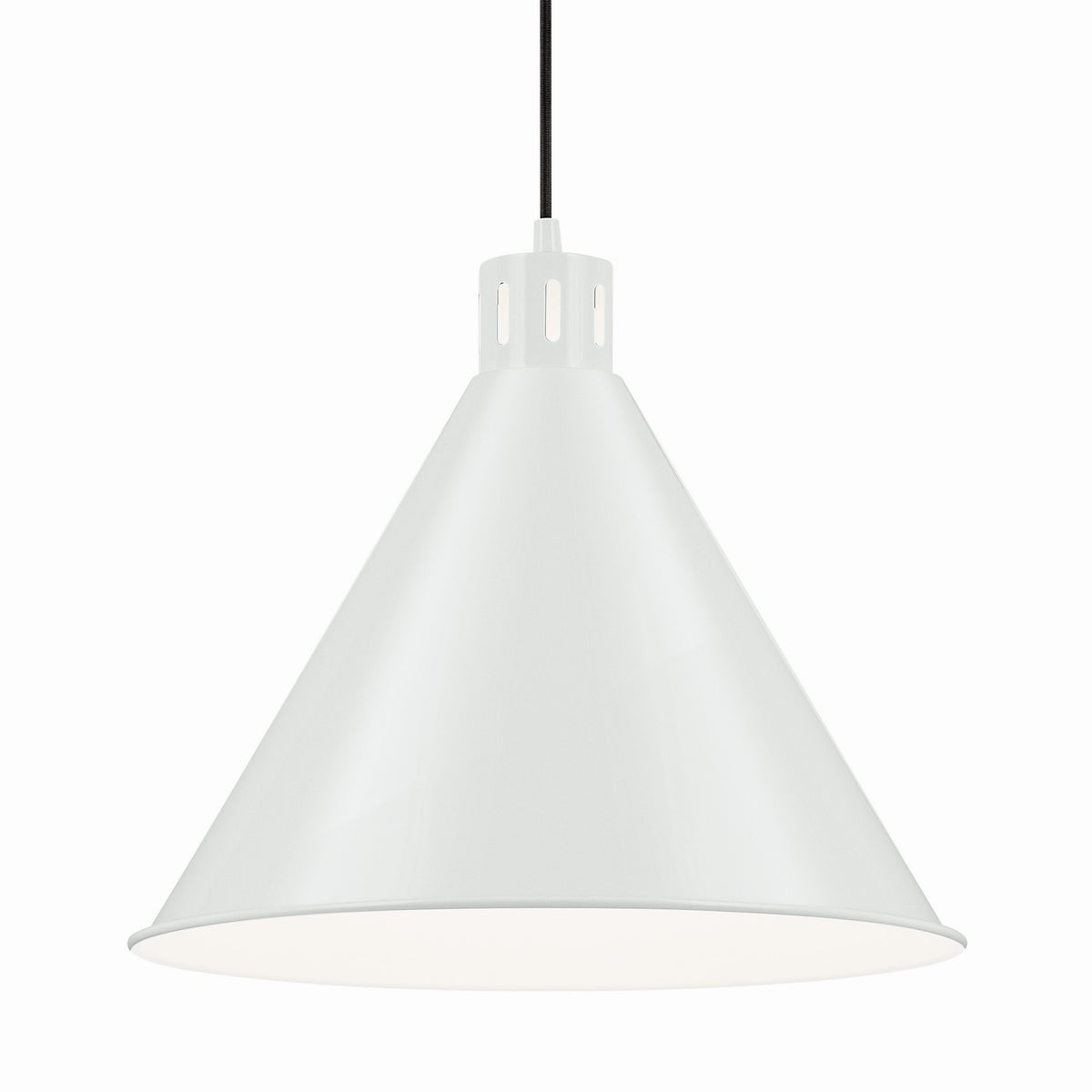 KICHLER 52177WH Zailey 14.25" 1-Light Cone Pendant In White