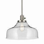 KICHLER 43906NI Avery 11.25" 1-Light Bell Pendant With Clear Seeded Glass In Nickel