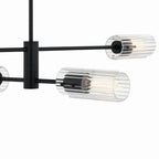 KICHLER 52681BK Velestino 47.50" 4-Light Linear Chandelier In Black