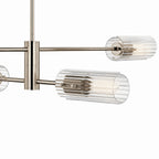KICHLER 52681PN Velestino 47.50" 4-Light Linear Chandelier In Polished Nickel