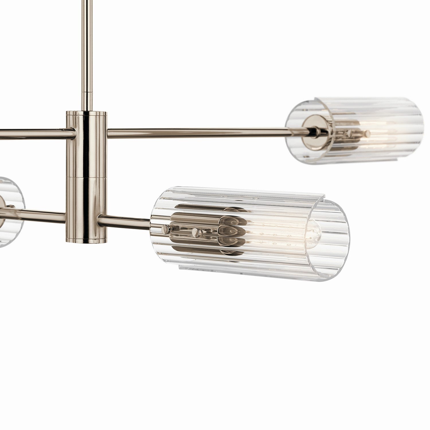 KICHLER 52681PN Velestino 47.50" 4-Light Linear Chandelier In Polished Nickel