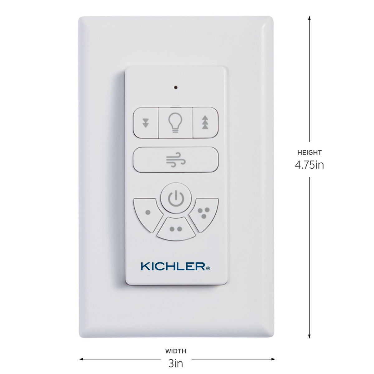 KICHLER 370125 Ac Standard Limited Function Handheld Remote Control