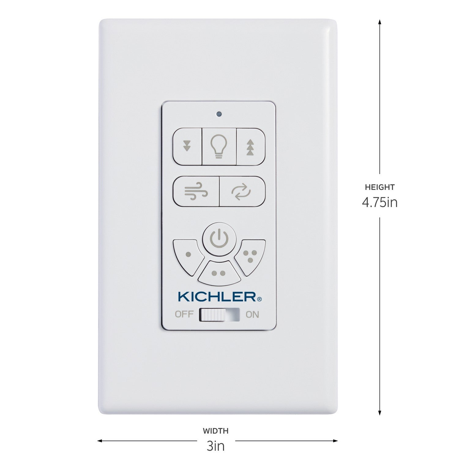 KICHLER 370155 Ac Standard Full Function Wall Remote Control