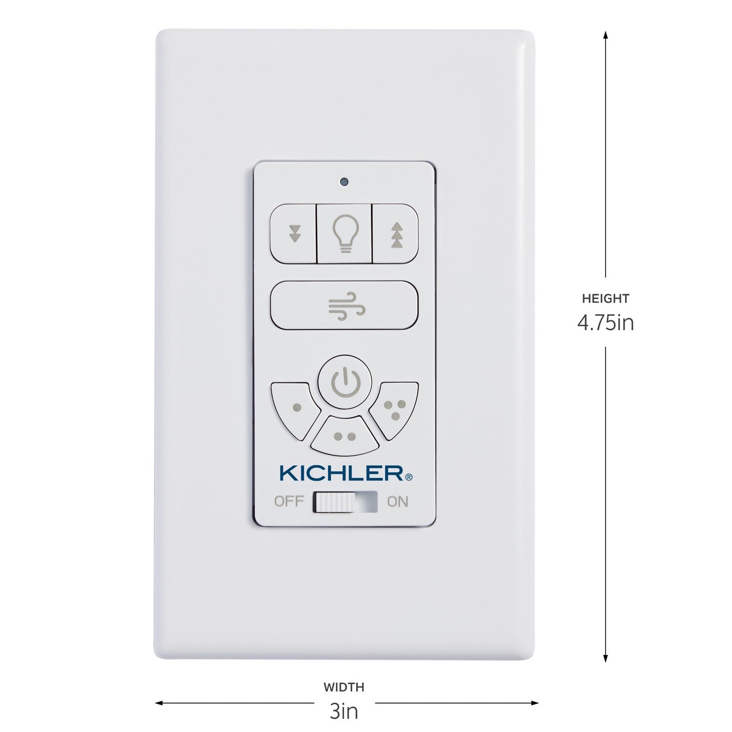 KICHLER 370145 Ac Standard Limited Function Wall Remote Control