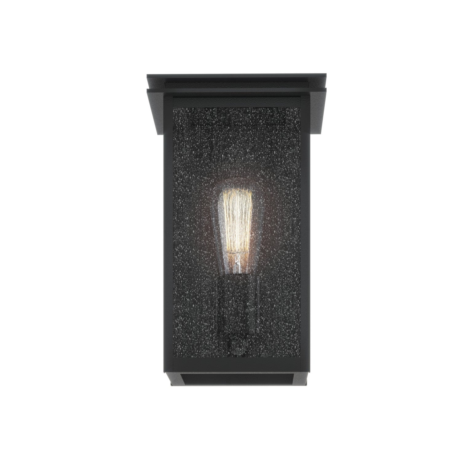 KICHLER 59540BKT Arkville 10 Inch 1 Light Outdoor Wall Light With Clear Seeded Glass In Textured Black