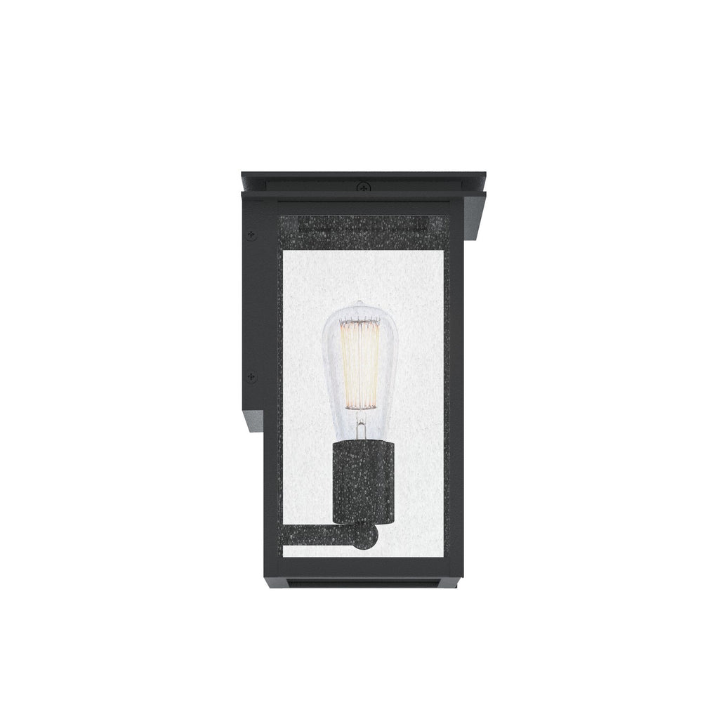 KICHLER 59540BKT Arkville 10 Inch 1 Light Outdoor Wall Light With Clear Seeded Glass In Textured Black