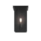 KICHLER 59541BKT Arkville 14 Inch 1 Light Outdoor Wall Light With Clear Seeded Glass In Textured Black