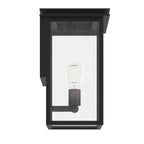 KICHLER 59541BKT Arkville 14 Inch 1 Light Outdoor Wall Light With Clear Seeded Glass In Textured Black