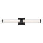 KICHLER 55196BKLED Laurene 26.5" Linear Bath Bar Medium Led With Clear Fluted Glass In Black