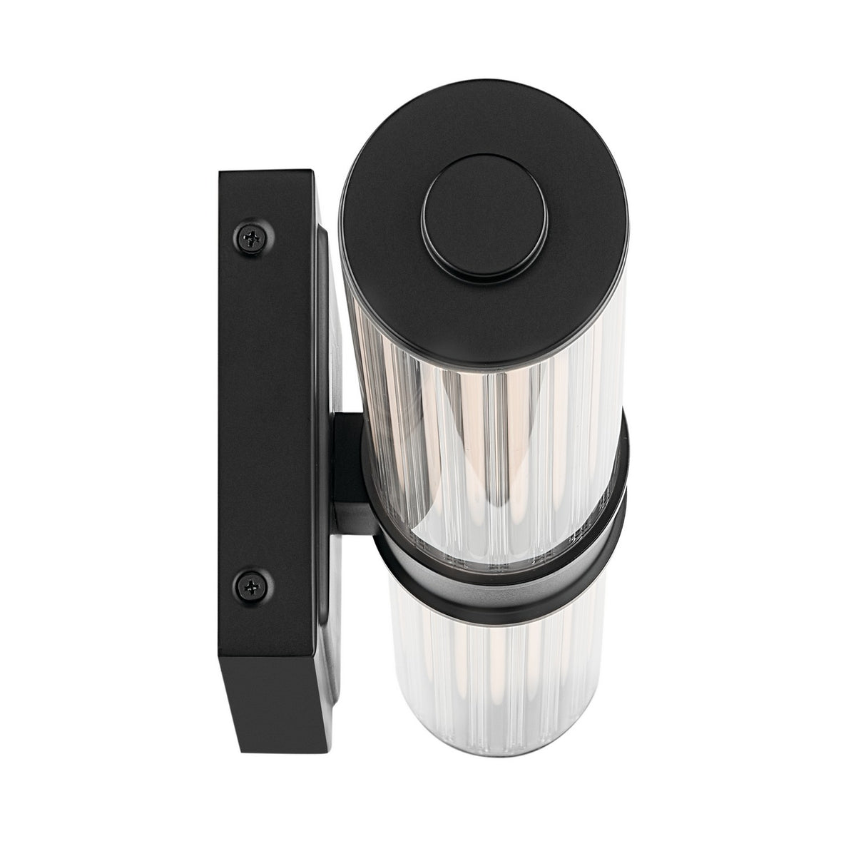 KICHLER 55195BKLED Laurene 18.5" Linear Bath Bar Small Led With Clear Fluted Glass In Black