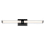 KICHLER 55197BKLED Laurene 31" Linear Bath Bar Large Led With Clear Fluted Glass In Black