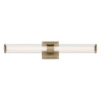 KICHLER 55196CPZLED Laurene 26.5" Linear Bath Bar Medium Led With Clear Fluted Glass In Champagne Bronze