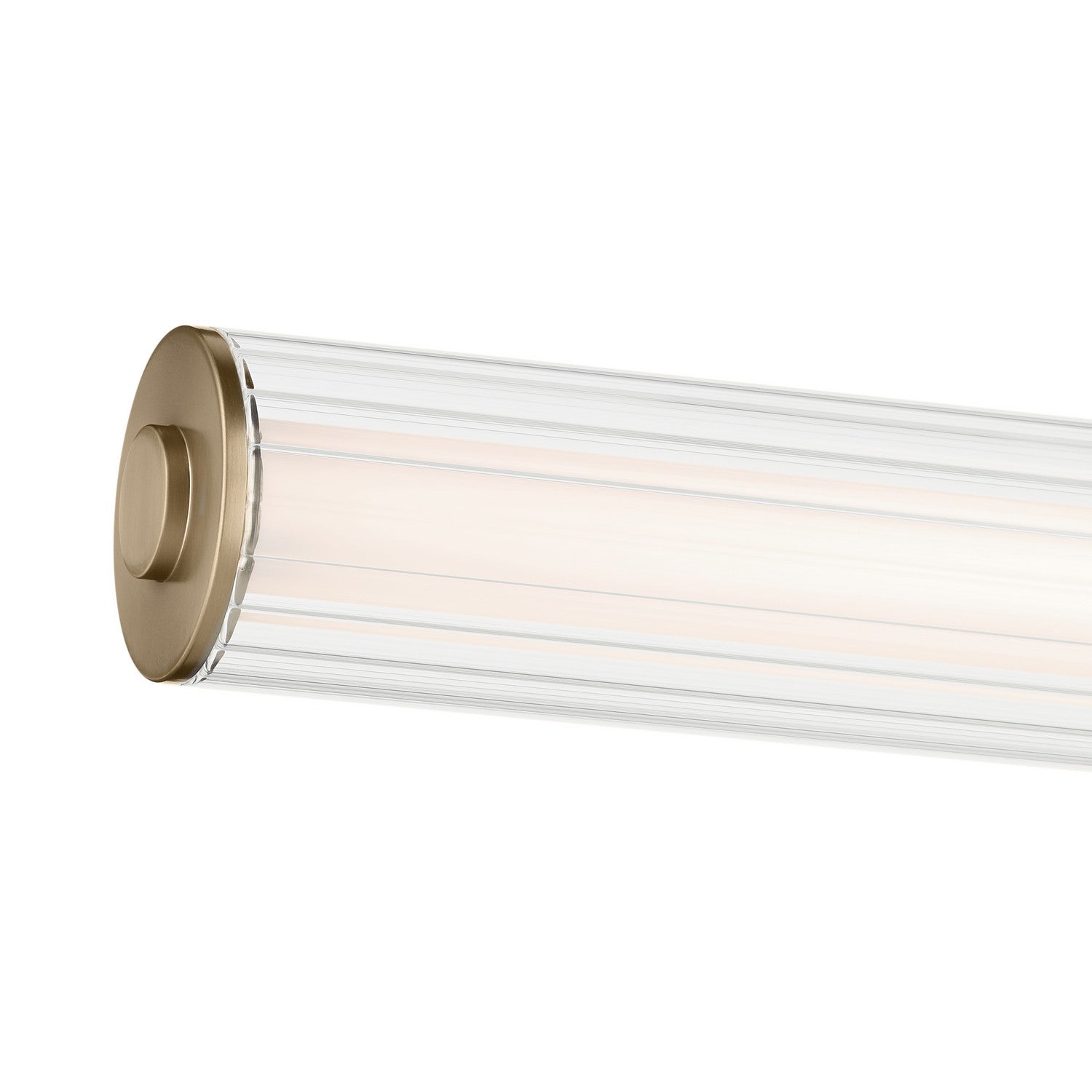 KICHLER 55196CPZLED Laurene 26.5" Linear Bath Bar Medium Led With Clear Fluted Glass In Champagne Bronze