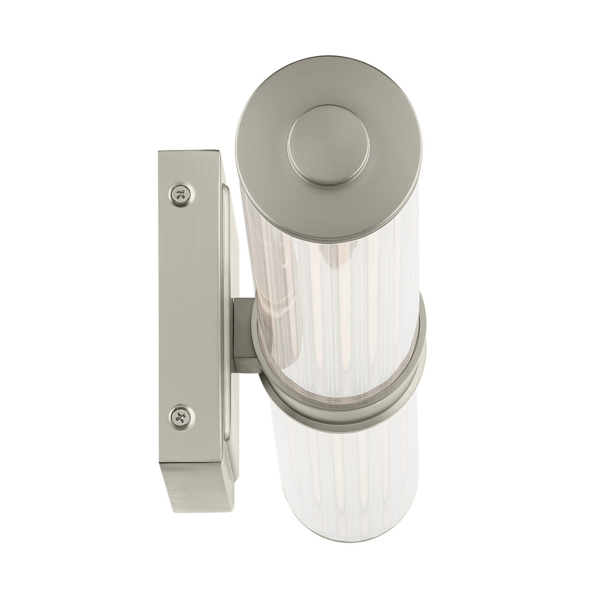 KICHLER 55196NILED Laurene 26.5" Linear Bath Bar Medium Led With Clear Fluted Glass In Brushed Nickel