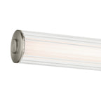 KICHLER 55196NILED Laurene 26.5" Linear Bath Bar Medium Led With Clear Fluted Glass In Brushed Nickel