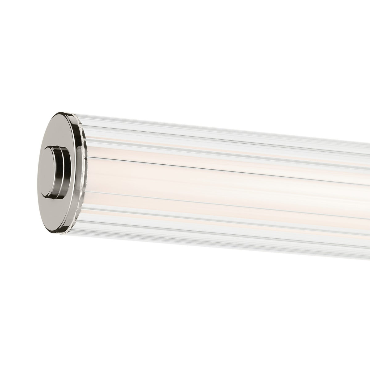 KICHLER 55196PNLED Laurene 26.5" Linear Bath Bar Medium Led With Clear Fluted Glass In Chrome