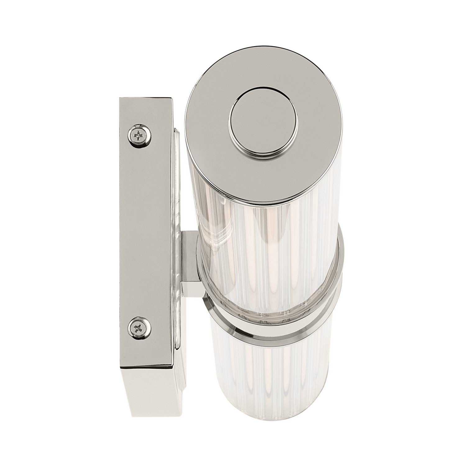 KICHLER 55195PNLED Laurene 18.5" Linear Bath Bar Small Led With Clear Fluted Glass In Chrome