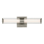 KICHLER 55195NILED Laurene 18.5" Linear Bath Bar Small Led With Clear Fluted Glass In Brushed Nickel