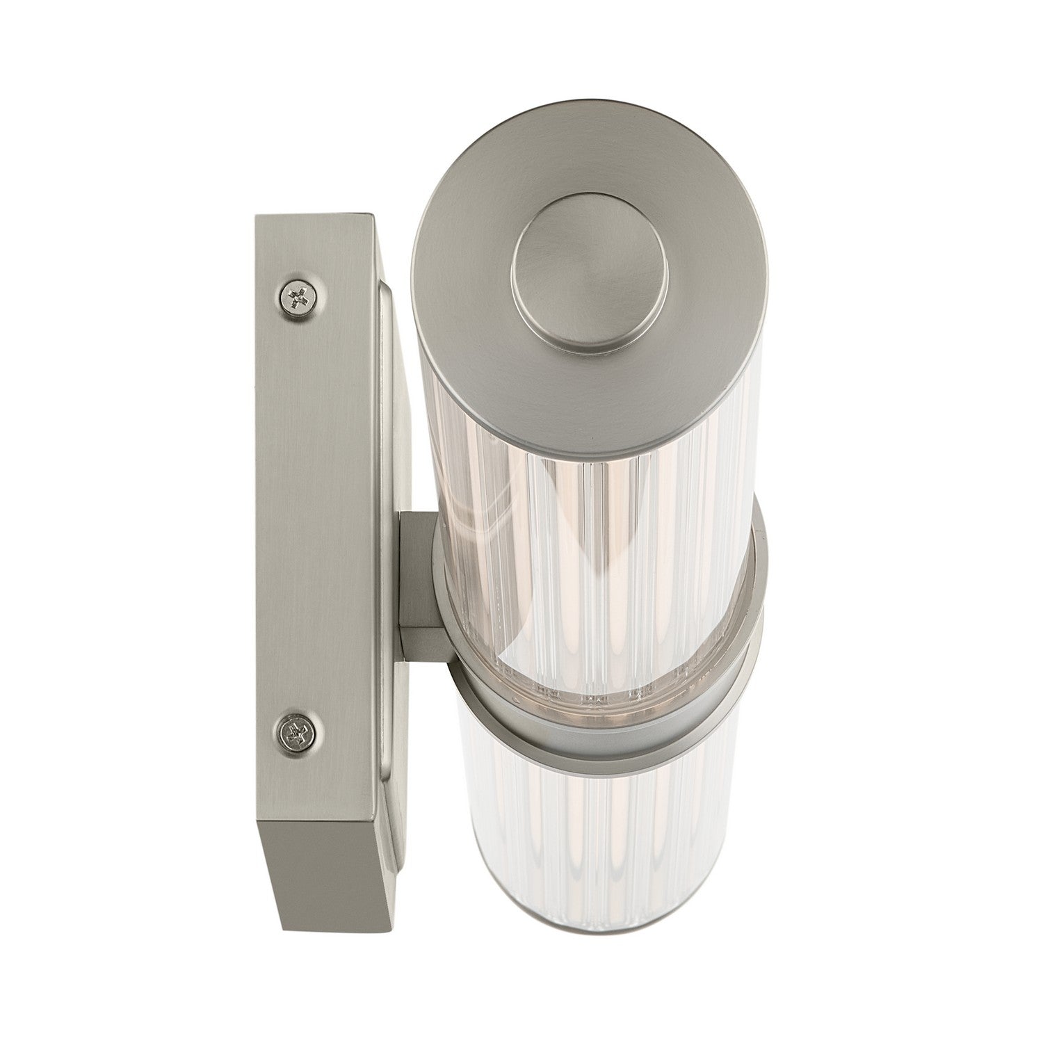 KICHLER 55195NILED Laurene 18.5" Linear Bath Bar Small Led With Clear Fluted Glass In Brushed Nickel