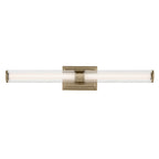 KICHLER 55197CPZLED Laurene 31" Linear Bath Bar Large Led With Clear Fluted Glass In Champagne Bronze