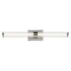 KICHLER 55197PNLED Laurene 31" Linear Bath Bar Large Led With Clear Fluted Glass In Chrome