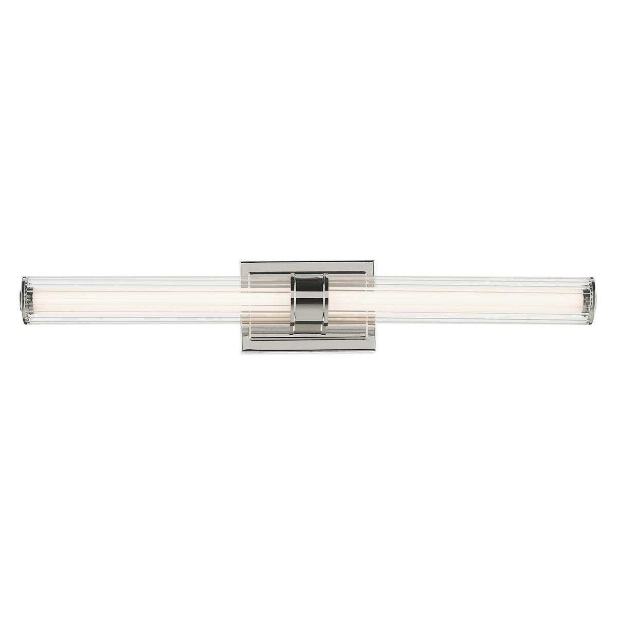 KICHLER 55197PNLED Laurene 31" Linear Bath Bar Large Led With Clear Fluted Glass In Chrome
