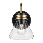 KICHLER 55153BKCLR Farum 9.5" 1-Light Wall Sconce With Clear Glass In Black
